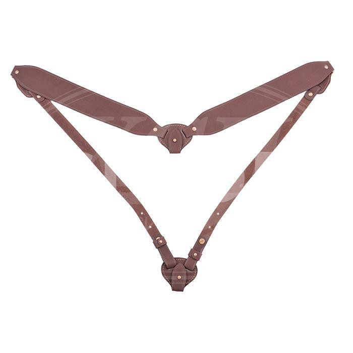 Ремень ружейный двухплечевой быстросъемный гладкая кожа (IV) 337-4